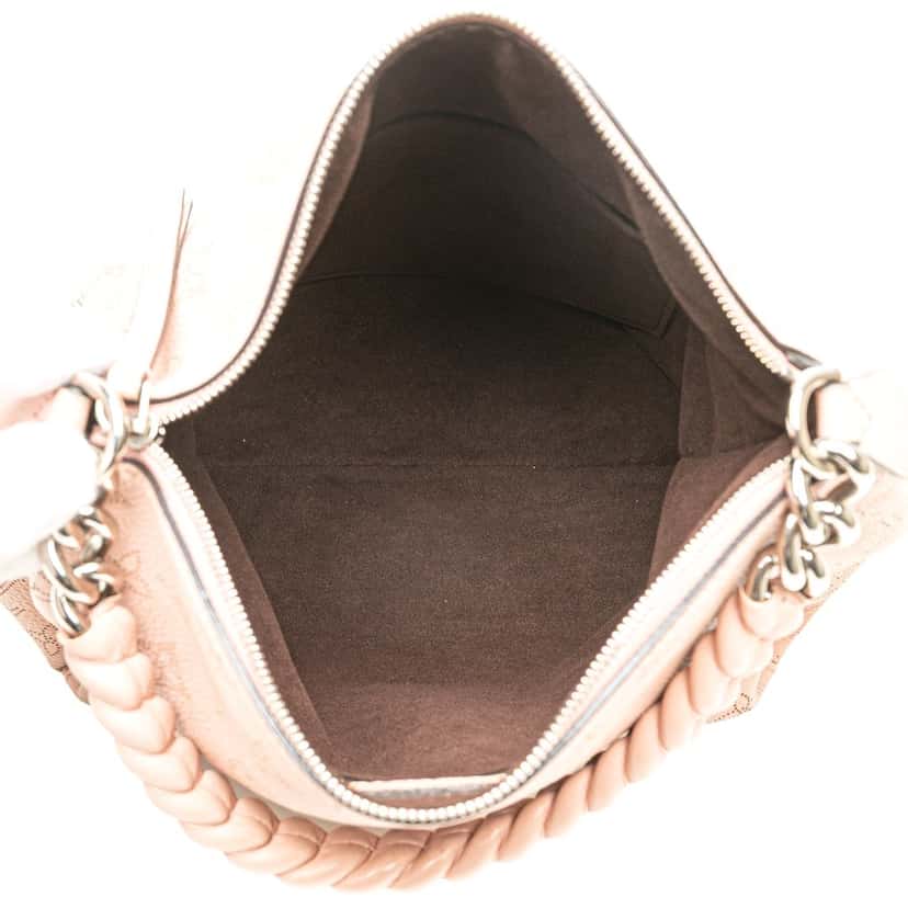Louis Vuitton Monogram Mahina Babylone Chain BB Pink Leather Good condition - Model View