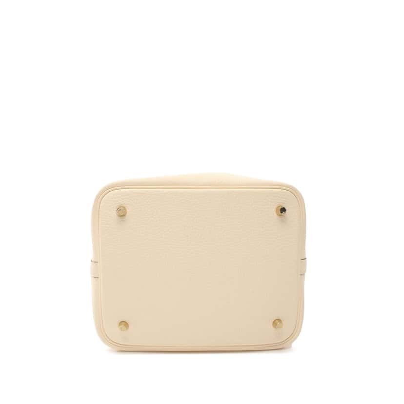 Hermès Clemence Picotin Lock 22 White Leather Good condition - Inside View