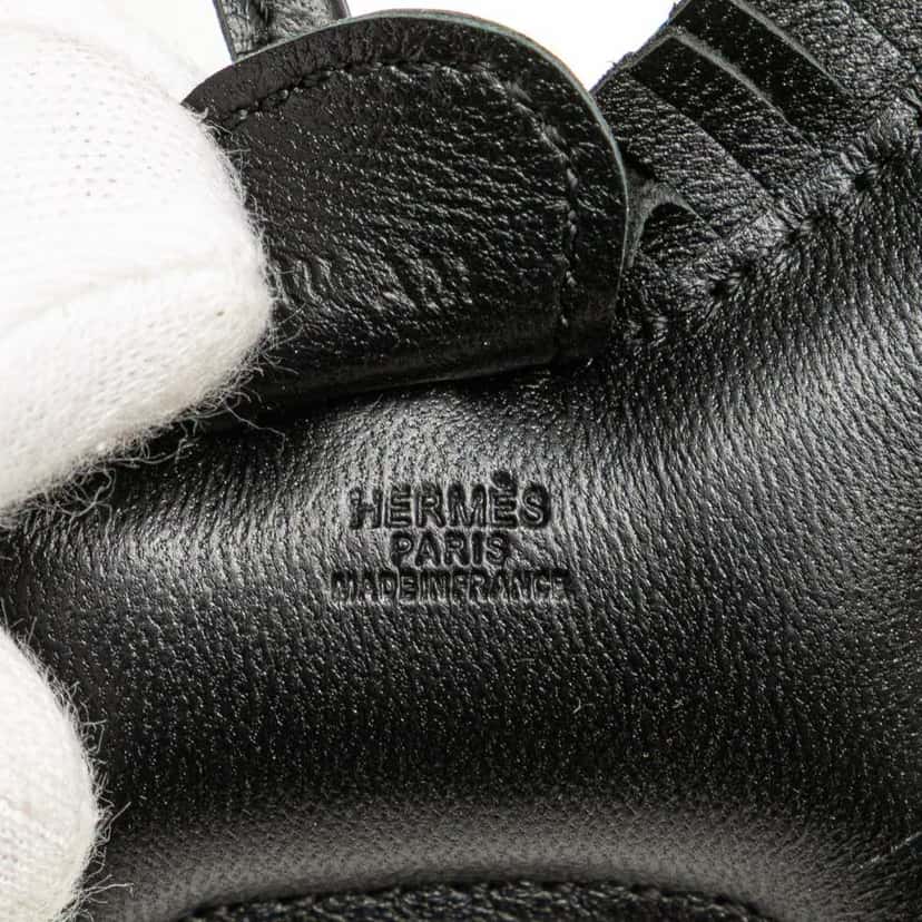 Hermès Milo Lambskin Grigri So Black Rodeo Bag Charm PM Black Leather Very good condition - Inside View