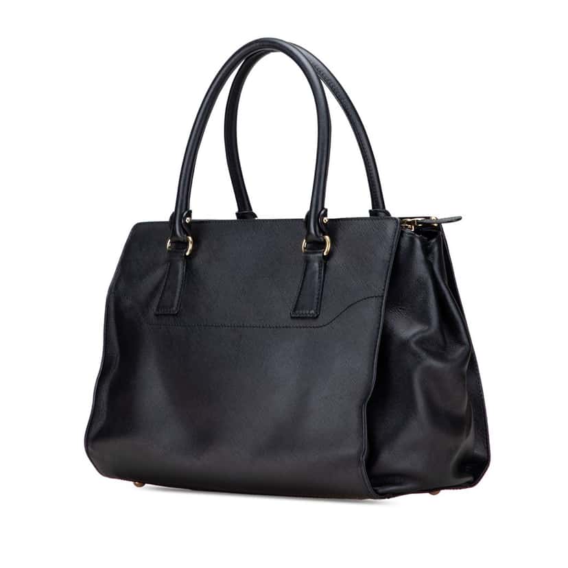 Salvatore Ferragamo Leather Gancini Satchel Black Leather Good condition - Back View