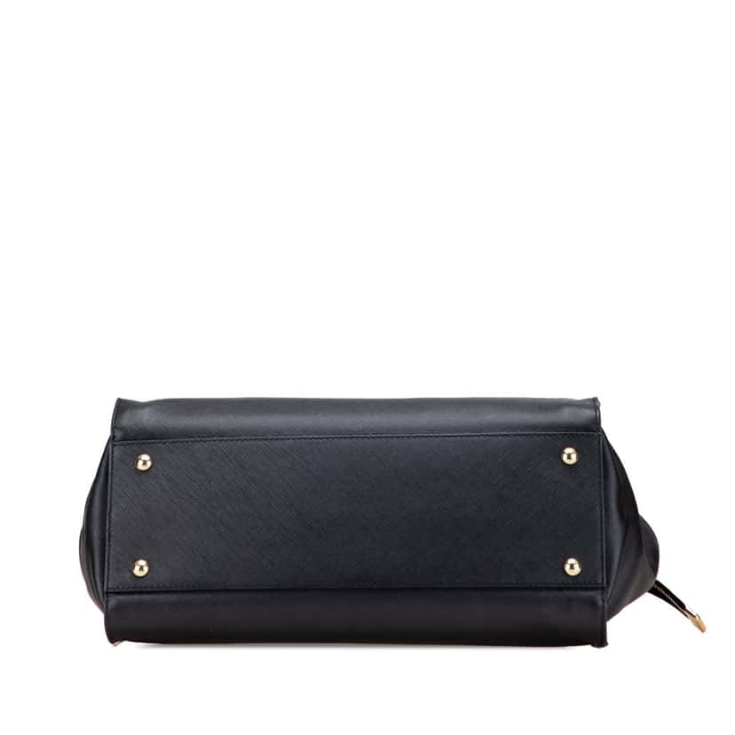 Salvatore Ferragamo Leather Gancini Satchel Black Leather Good condition - Inside View