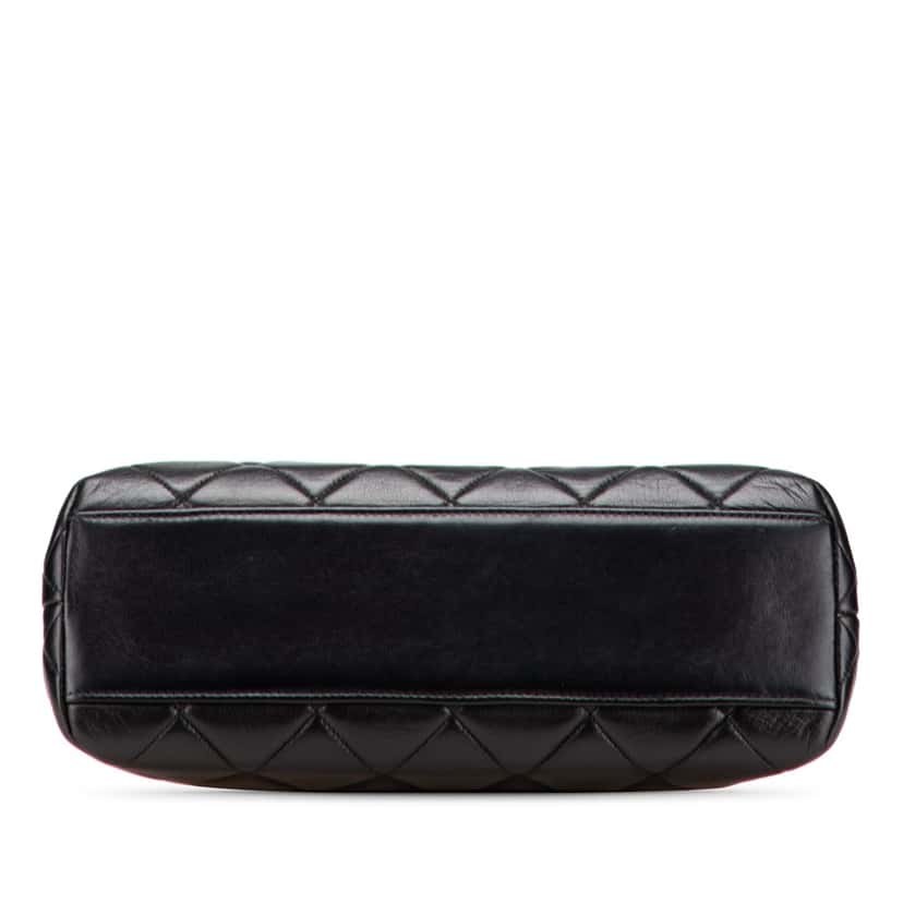 Chanel Quilted Lambskin Frame Chain Crossbody Black Leather Good condition - Inside View