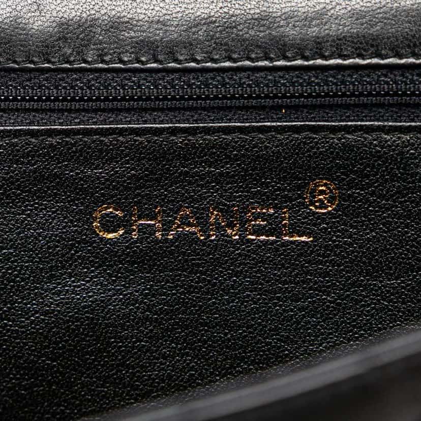 Chanel Quilted Lambskin Tassel Flap Black Leather Good condition - Box View