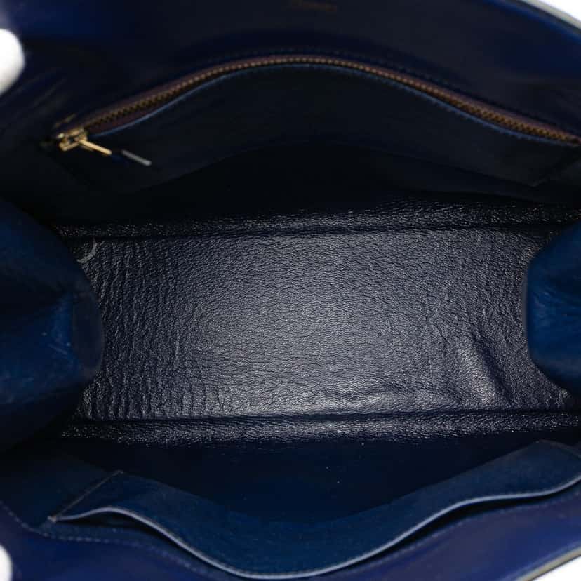 Hermès Box Calf Kelly Sport GM Blue Leather Good condition - Model View