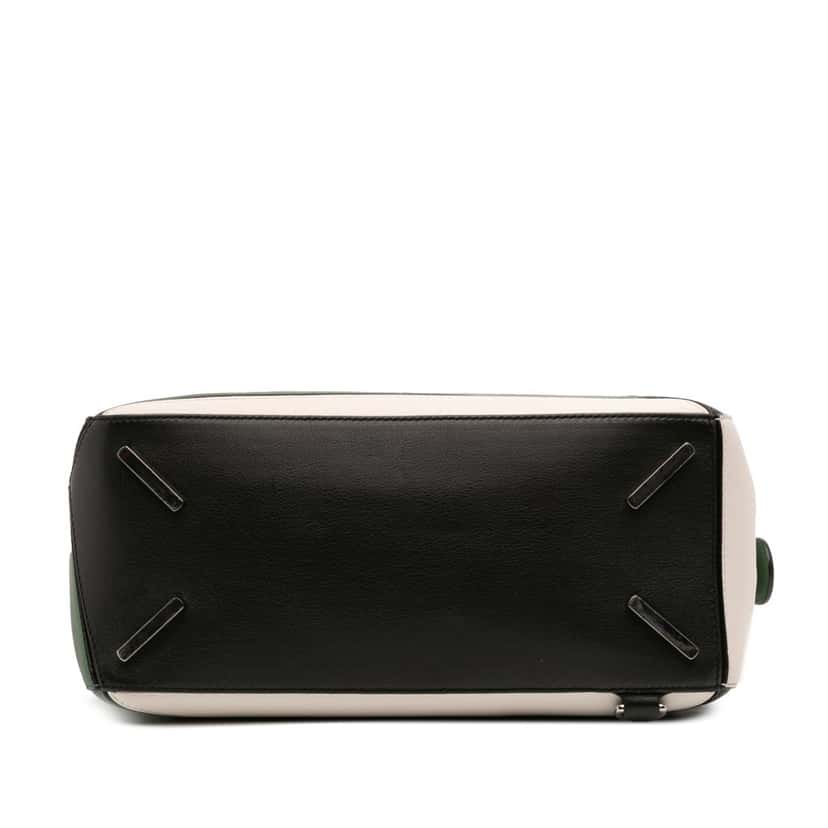 Loewe Medium Tricolor Calfskin Puzzle Satchel Green Leather Good condition - Inside View