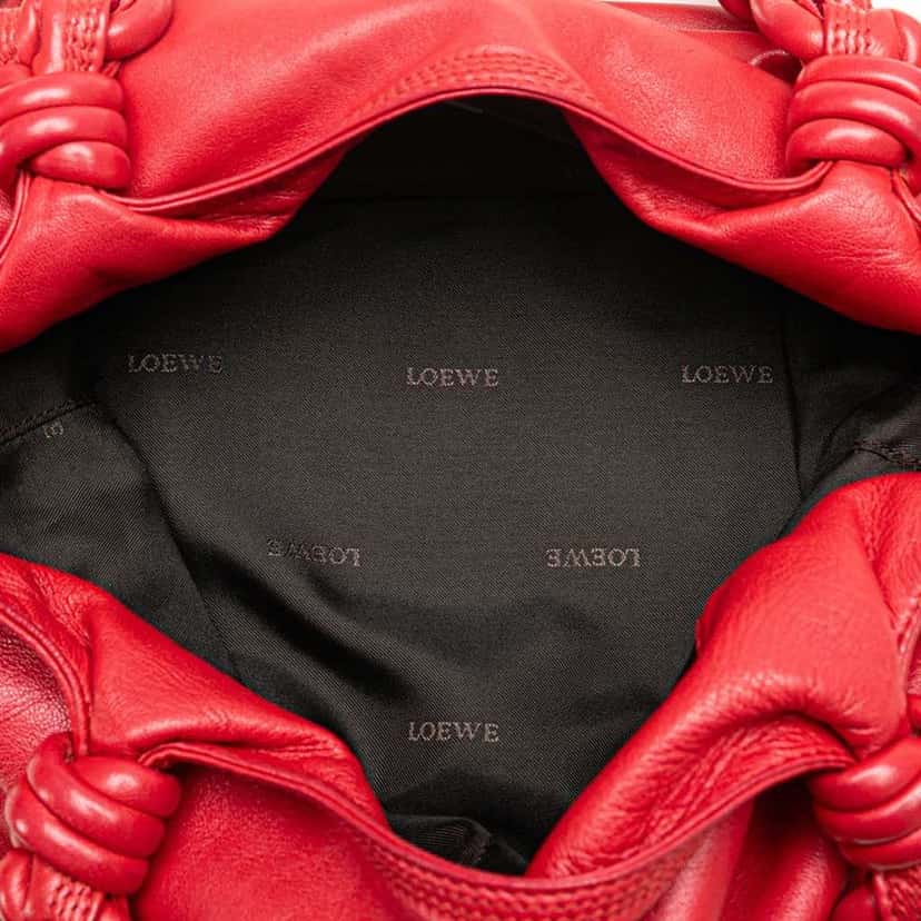 Loewe Calfskin Anagram Handbag Red Leather Fair condition - Model View
