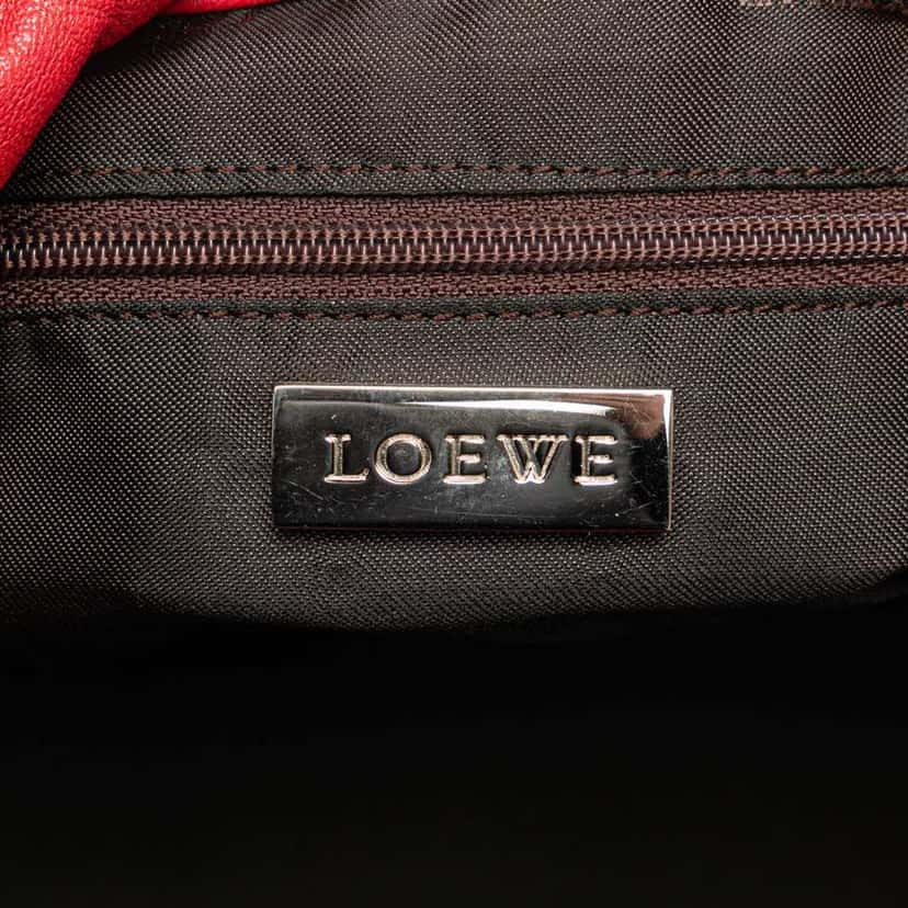 Loewe Calfskin Anagram Handbag Red Leather Fair condition - Box View