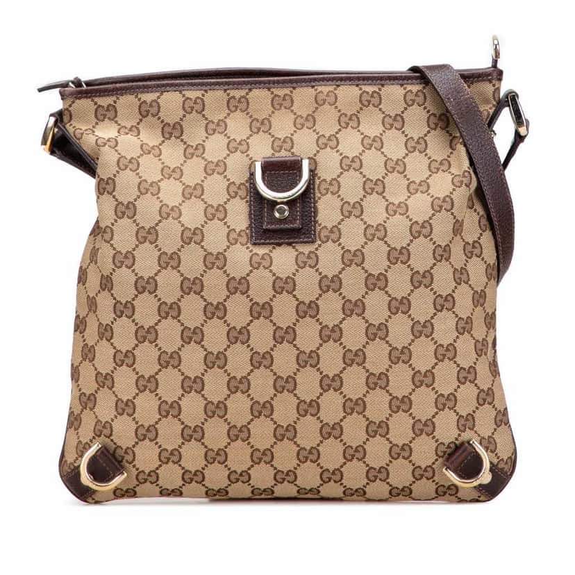 Gucci GG Canvas Abbey D Ring Crossbody Brown Canvas Good condition - Front View