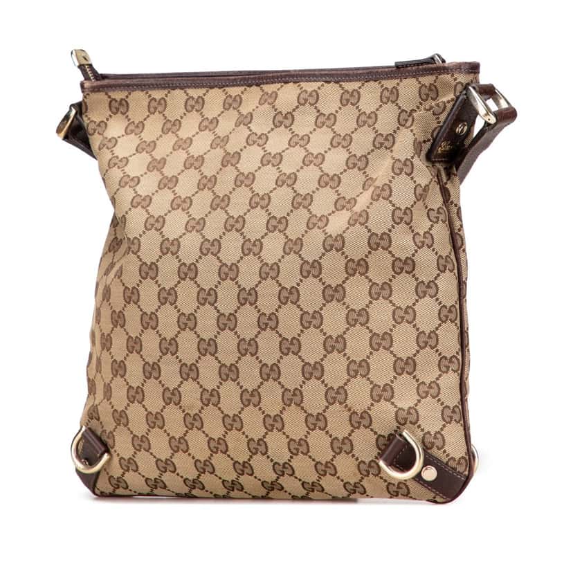 Gucci GG Canvas Abbey D Ring Crossbody Brown Canvas Good condition - Back View