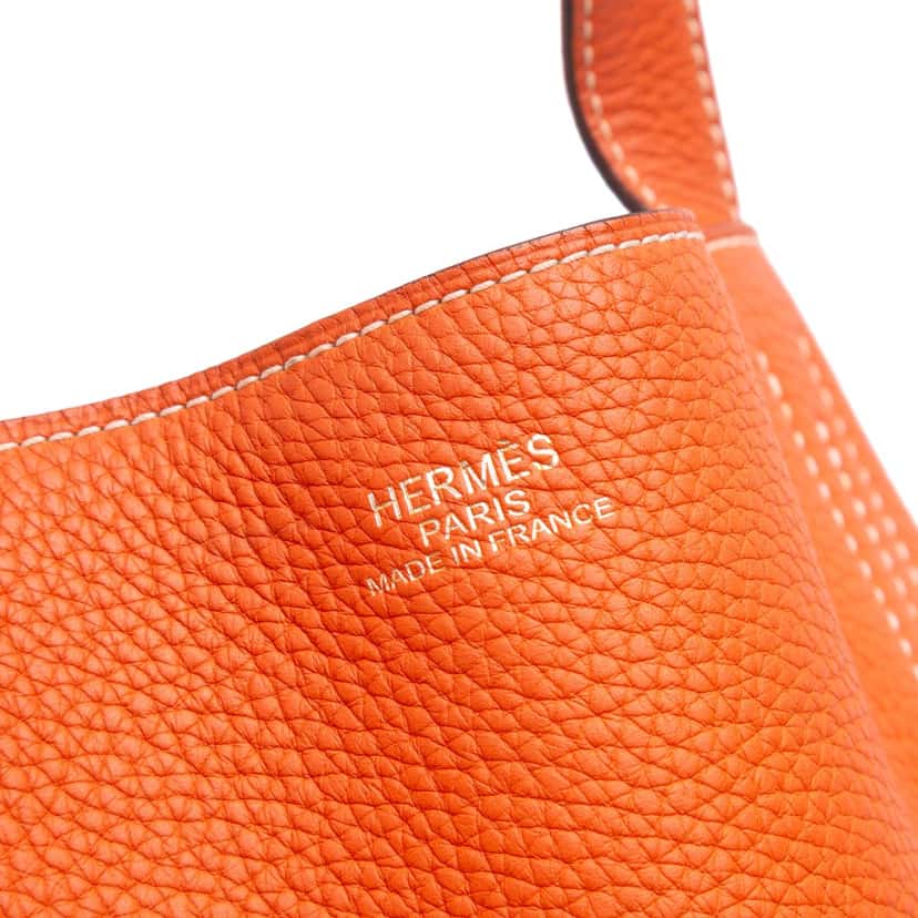 Hermès Clemence Double Sens 36 Orange Leather Good condition - Box View