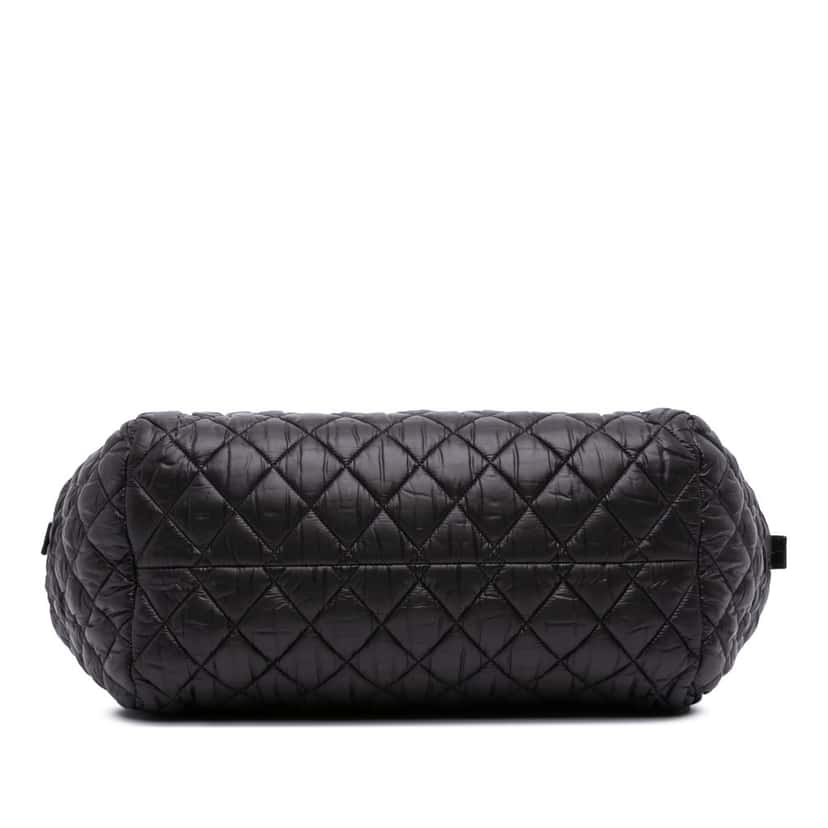 Chanel Quilted Nylon Coco Cocoon Bowler Bag Black Good condition - Inside View