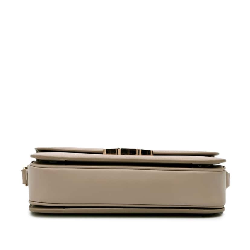 Celine Classique Shiny Calfskin Triomphe Crossbody Brown Leather Good condition - Inside View