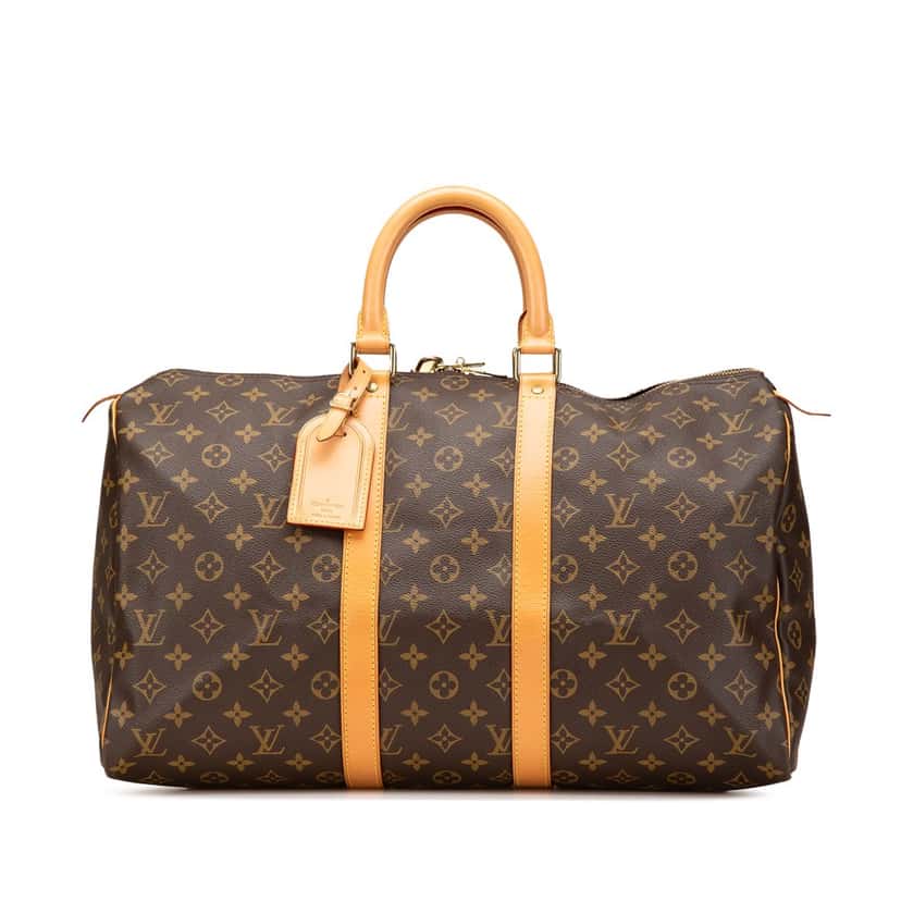 Louis Vuitton Monogram Keepall 45 Brown Canvas Good condition - Front View