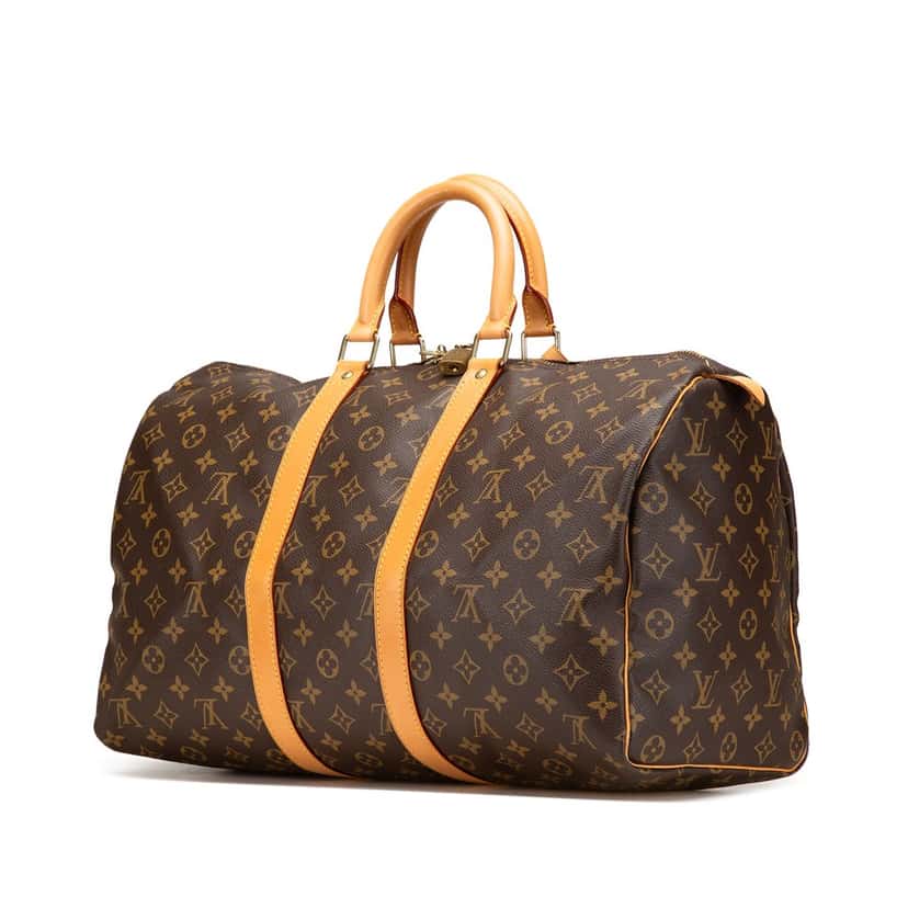Louis Vuitton Monogram Keepall 45 Brown Canvas Good condition - Back View
