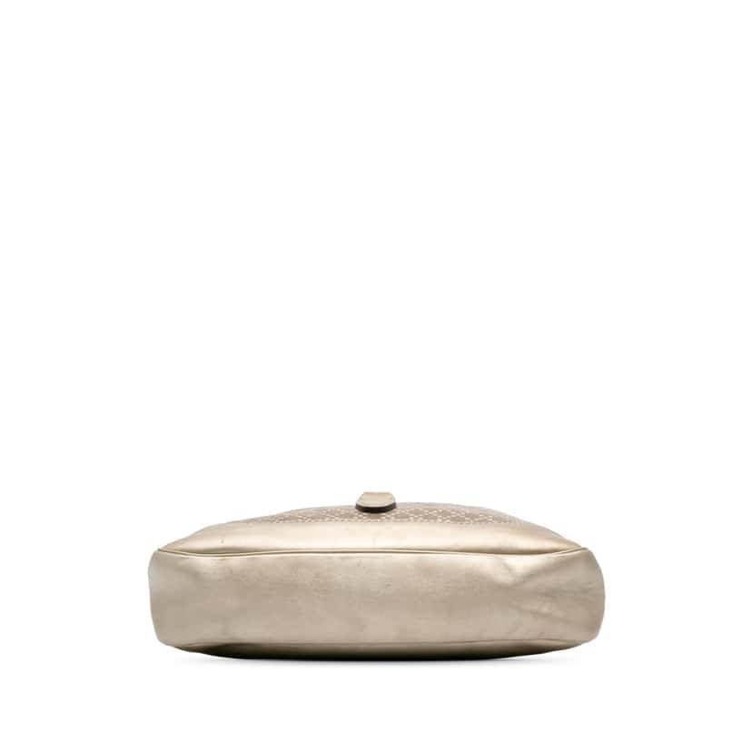 Gucci Diamante Leather Jackie O Bouvier Shoulder Bag Gold Leather Good condition - Inside View