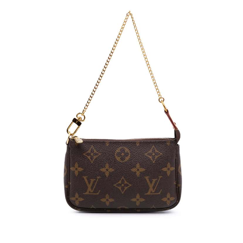 Louis Vuitton Monogram Mini Pochette Accessoires Brown Canvas Good condition - Front View