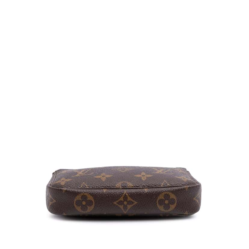 Louis Vuitton Monogram Mini Pochette Accessoires Brown Canvas Good condition - Inside View