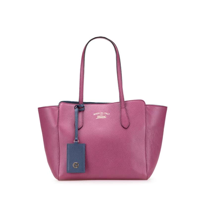 Gucci Medium Leather Swing Tote Purple Leather Good condition - Front View