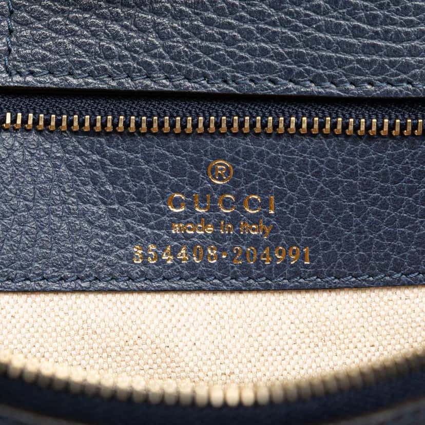 Gucci Medium Leather Swing Tote Purple Leather Good condition - Box View