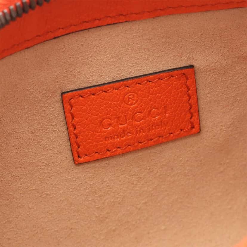Gucci Mini Leather Aphrodite Shoulder Bag Orange Leather Good condition - Model View