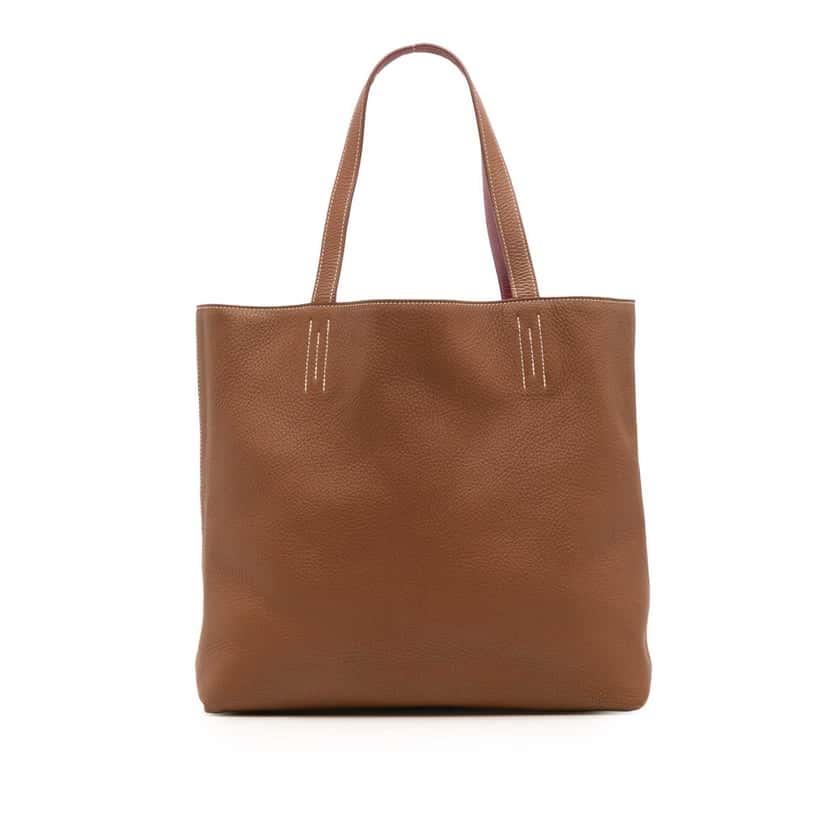 Hermès Clemence Double Sens 36 Brown Leather Good condition - Front View