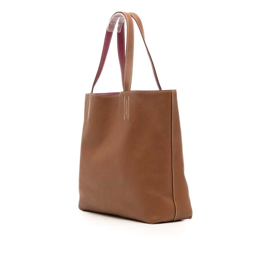 Hermès Clemence Double Sens 36 Brown Leather Good condition - Back View