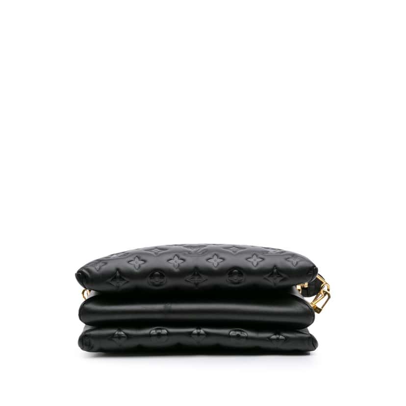 Louis Vuitton Monogram Embossed Puffy Lambskin Coussin PM Black Leather Good condition - Inside View