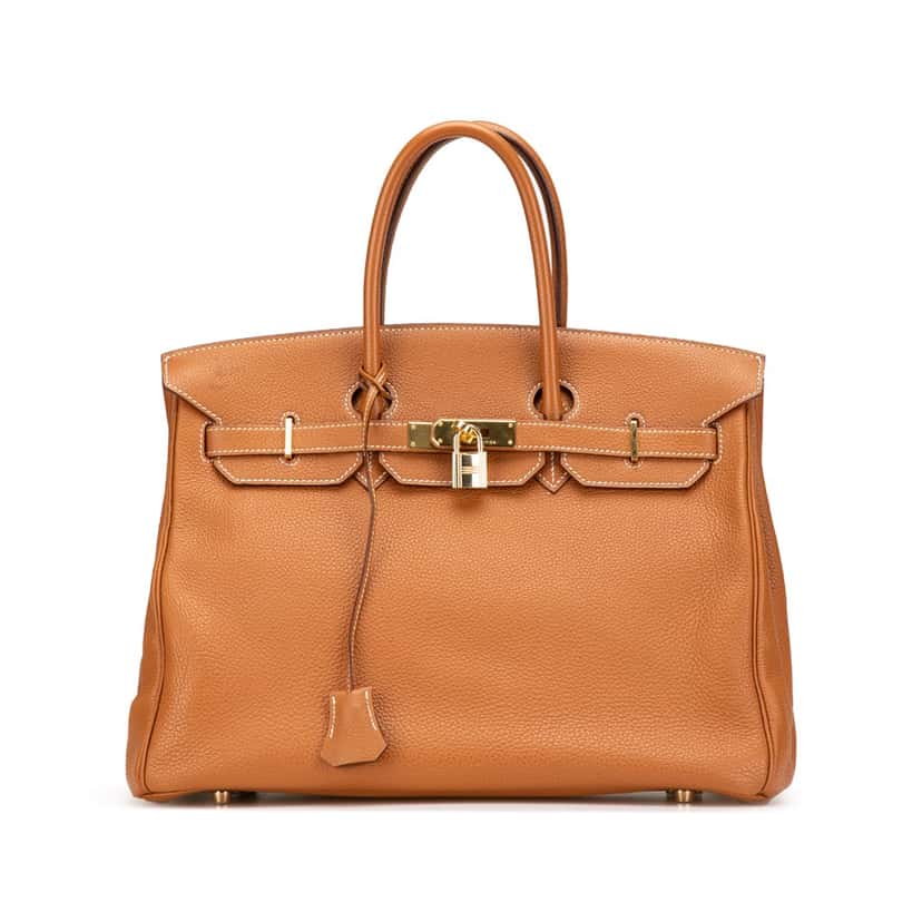 Hermès Togo Birkin Retourne 35 Brown Leather Good condition - Front View