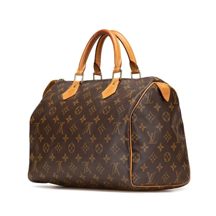 Louis Vuitton Monogram Speedy 30 Brown Canvas Fair condition - Back View
