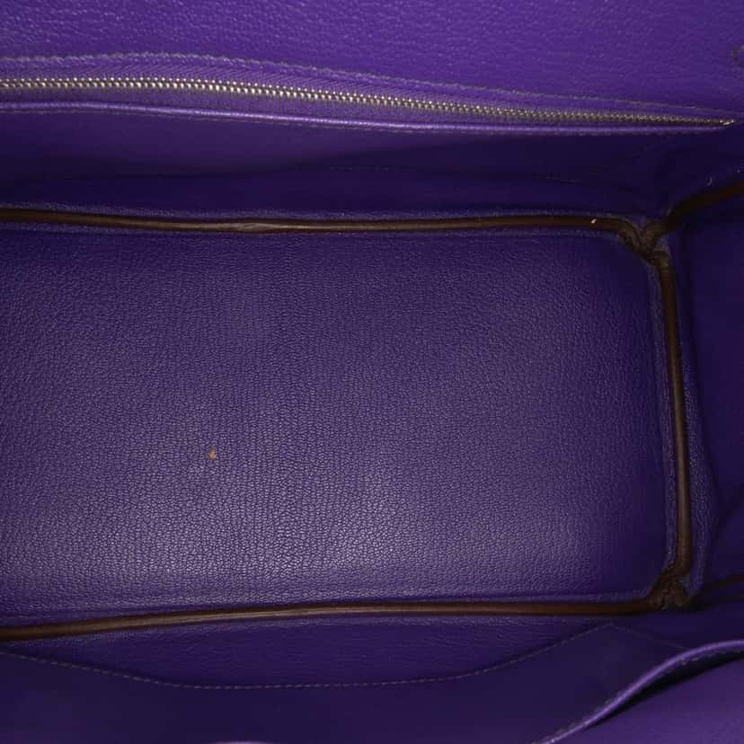 Hermès Epsom Birkin Retourne 30 Purple Leather Good condition - Model View
