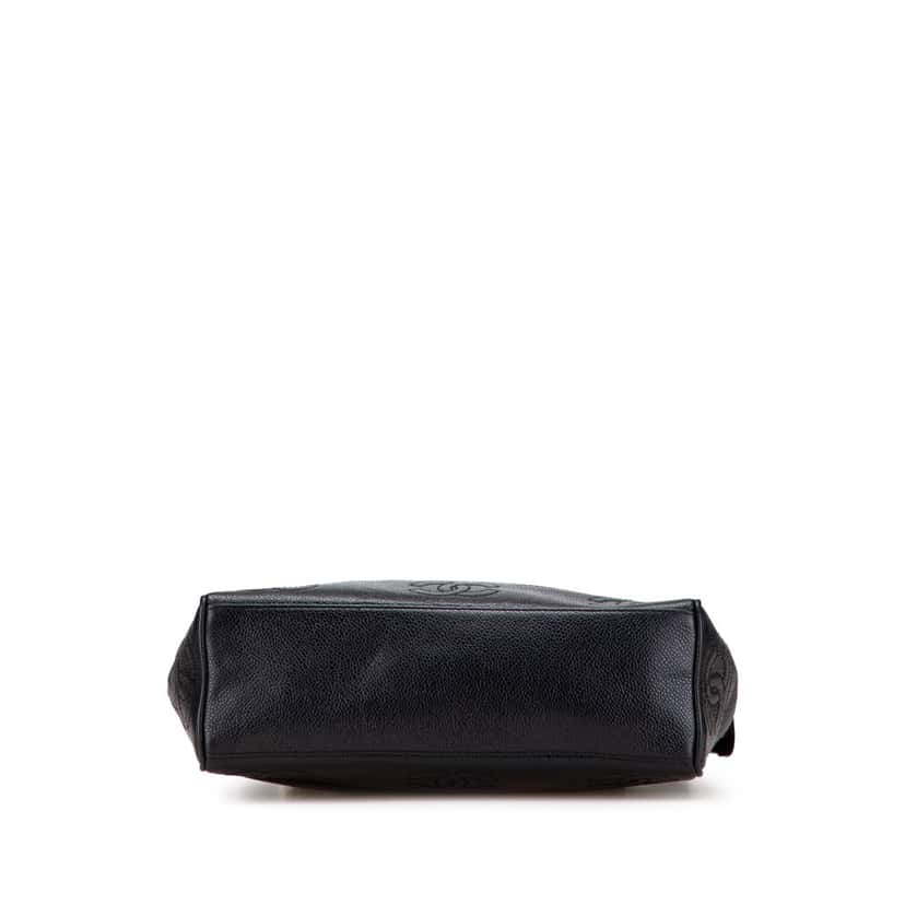 Chanel Triple CC Caviar Shoulder Bag Black Leather Good condition - Inside View