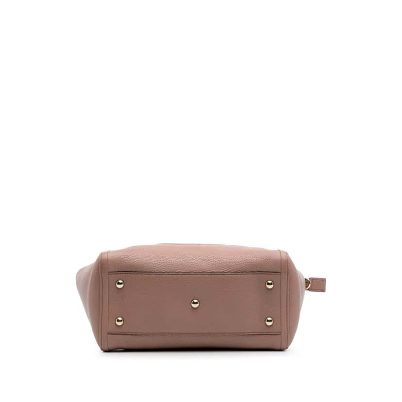 Gucci Small Pebbled Leather Soho Cellarius Satchel Pink Leather Good condition - Inside View
