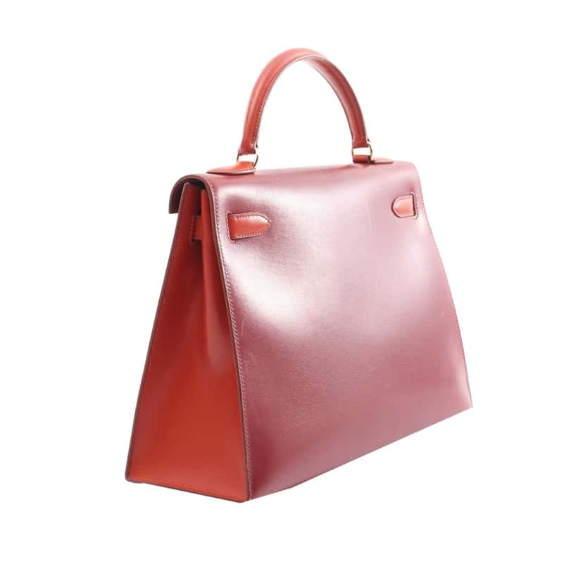 Hermès Tricolor Box Calf Kelly Sellier 32 Brown Leather Good condition - Back View