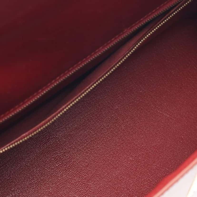 Hermès Tricolor Box Calf Kelly Sellier 32 Brown Leather Good condition - Model View