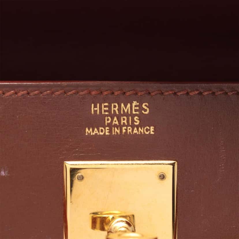 Hermès Tricolor Box Calf Kelly Sellier 32 Brown Leather Good condition - Box View