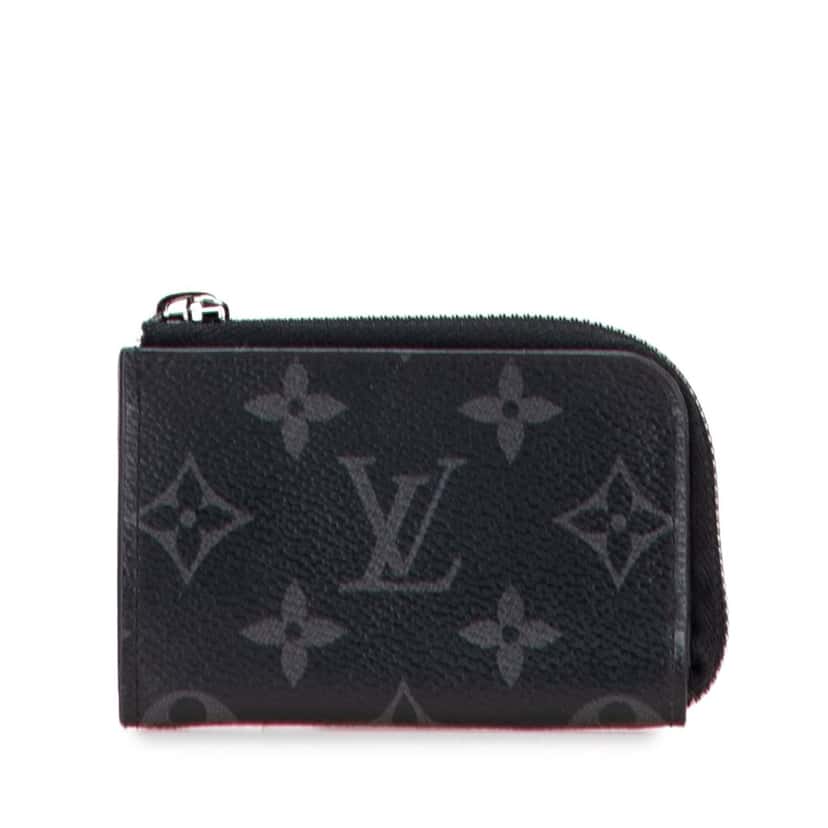 Louis Vuitton Monogram Eclipse Zippy Coin Purse Black Canvas Good condition - Front View