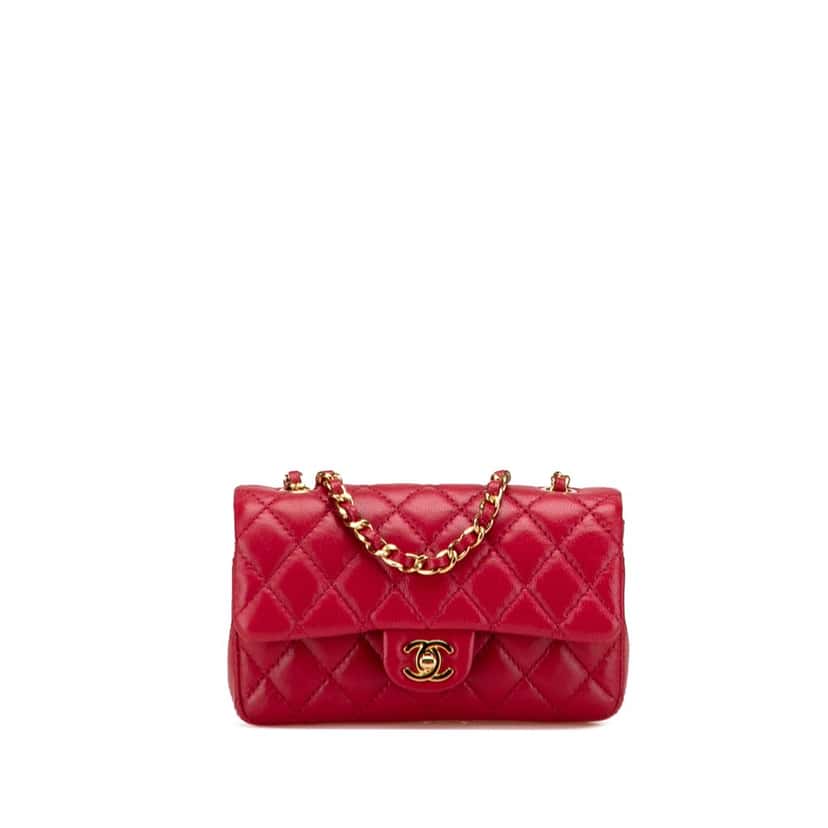 Chanel Limited Edition Success Story Quilted Lambskin Trunk Set of 4 Mini Bags Red Leather Good condition - Back View