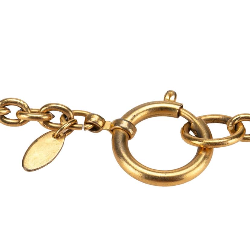 Chanel Gold Plated Logo Loupe Magnifying Glass Pendant Necklace Gold Metal Good condition - Inside View