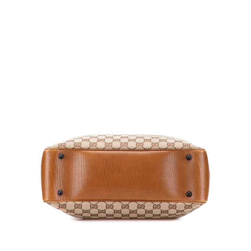 Gucci GG Canvas Bamboo Shoulder Bag Brown Canvas Good condition - Inside View