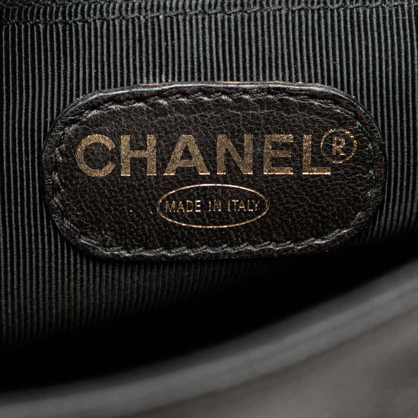 Chanel Caviar Triple CC Backpack Black Leather Good condition - Box View