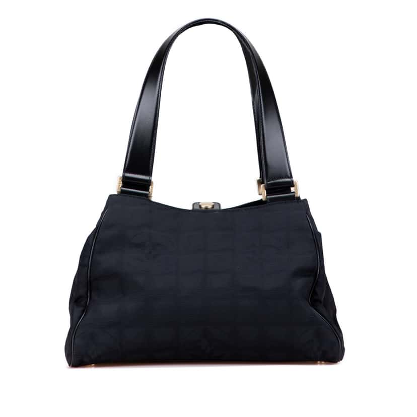 Chanel New Travel Line Nylon Handbag Blue Good condition - Front View