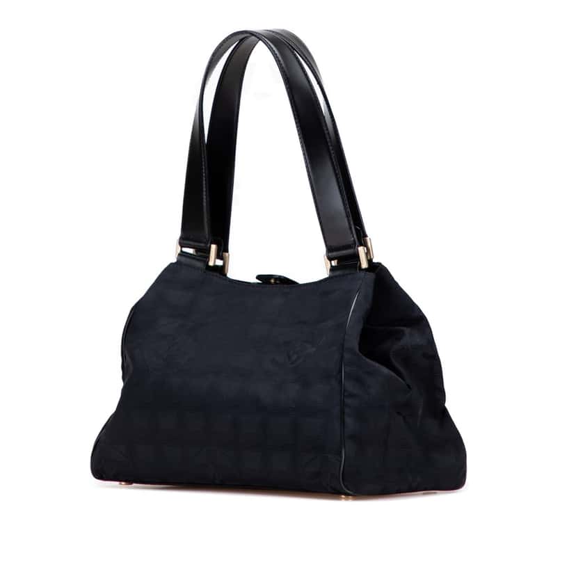 Chanel New Travel Line Nylon Handbag Blue Good condition - Back View