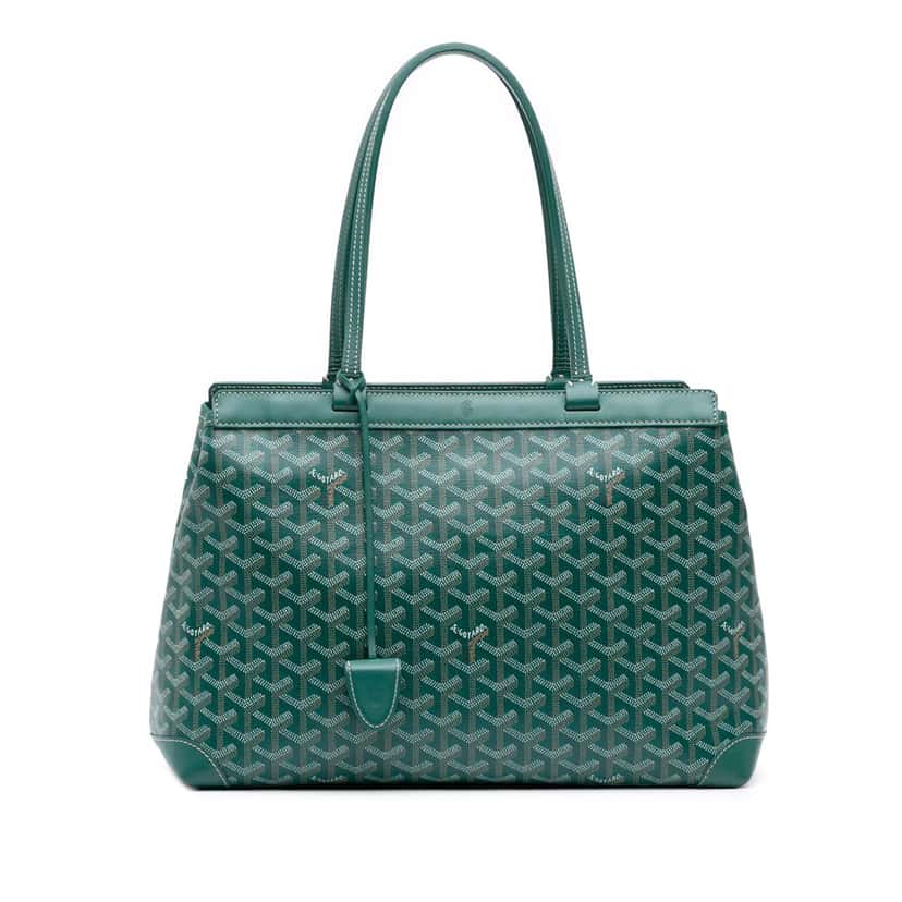 Goyard Goyardine Bellechasse PM Green Canvas Good condition - Front View