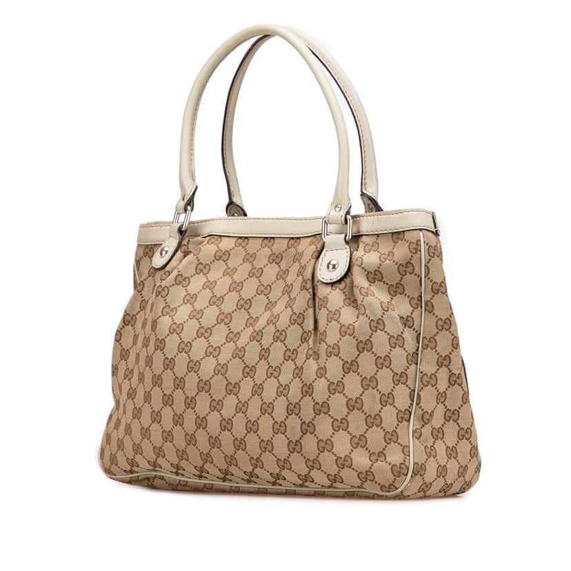Gucci GG Canvas Sukey Tote Brown Canvas Good condition - Back View