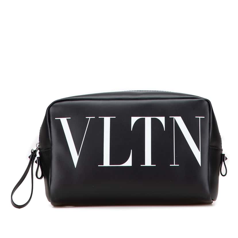 Valentino Leather VLTN Pouch Black Leather Good condition - Front View