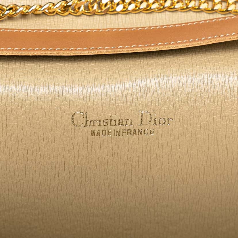 Dior Honeycomb Canvas Chain Shoulder Bag Brown Canvas Good condition - Box View