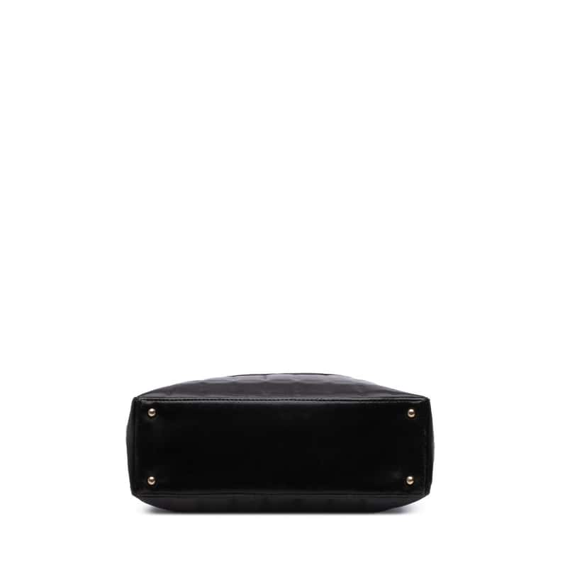 Chanel CC Lambskin Chocolate Bar Tote Black Leather Good condition - Inside View