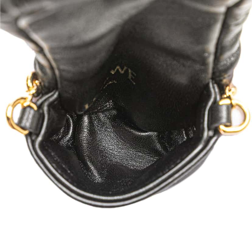Loewe Shiny Lambskin Goya Puffer Case Black Leather Very good condition - Inside View