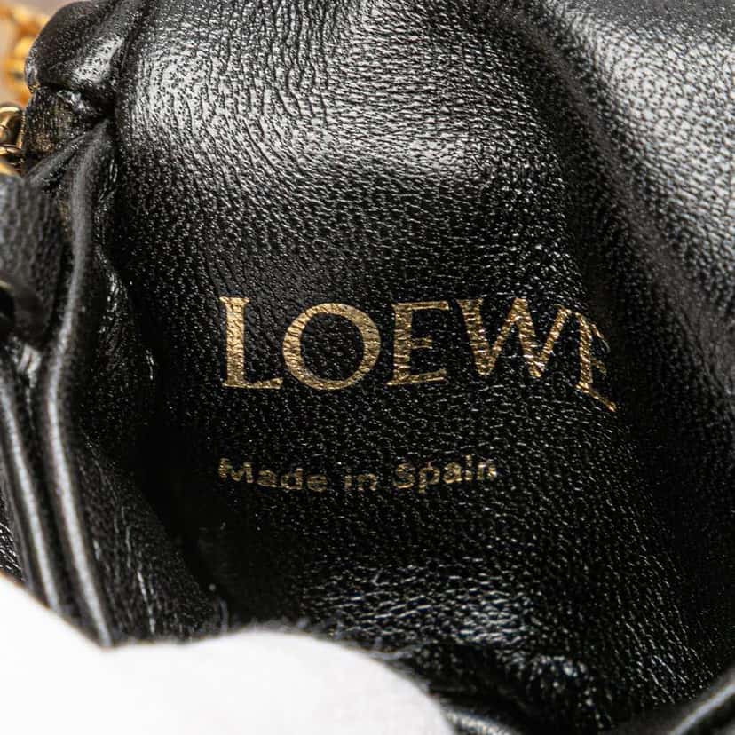 Loewe Shiny Lambskin Goya Puffer Case Black Leather Very good condition - Model View