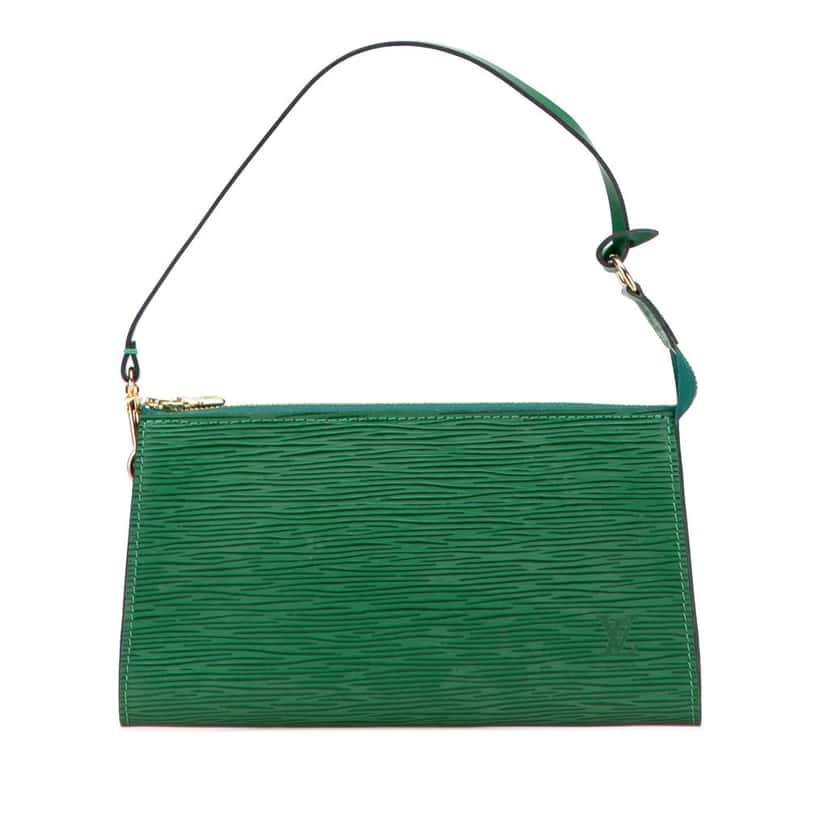Louis Vuitton Epi Pochette Accessoires Green Leather Good condition - Front View